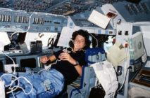 Sally Ride on the space shuttle Challenger