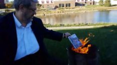 Paul Dorr burning LGBT Children's books