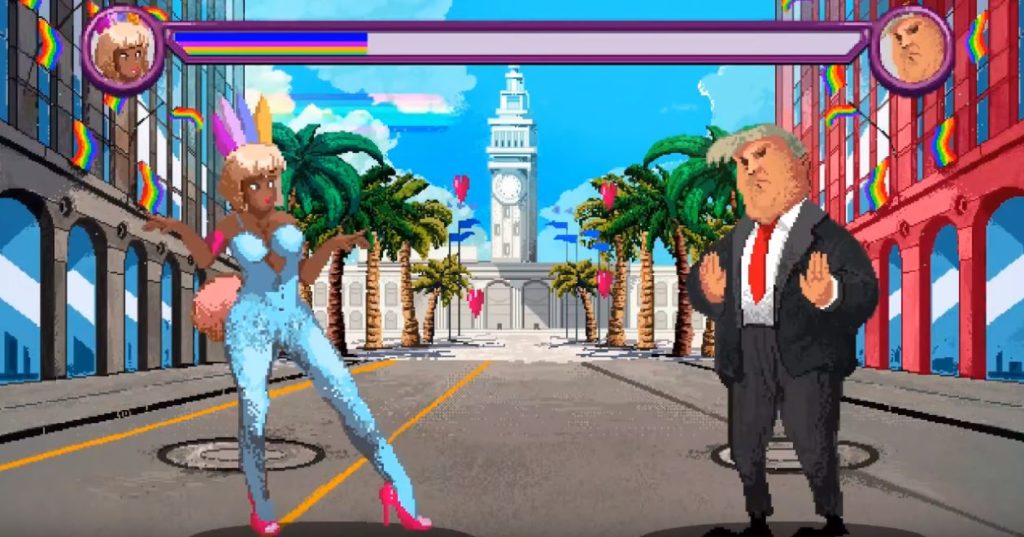 Pride Run allows players to take on Donald Trump