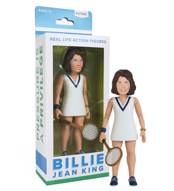 The Billie Jean King action figure is part of a range of changemakers