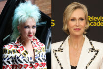 Cyndi Lauper (L) and Jane Lynch are set to do a Golden Girls-style show for Netflix. (Getty)