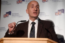Lord Andrew Adonis speaks at a European Movement event on May 29, 2019 in London, England.