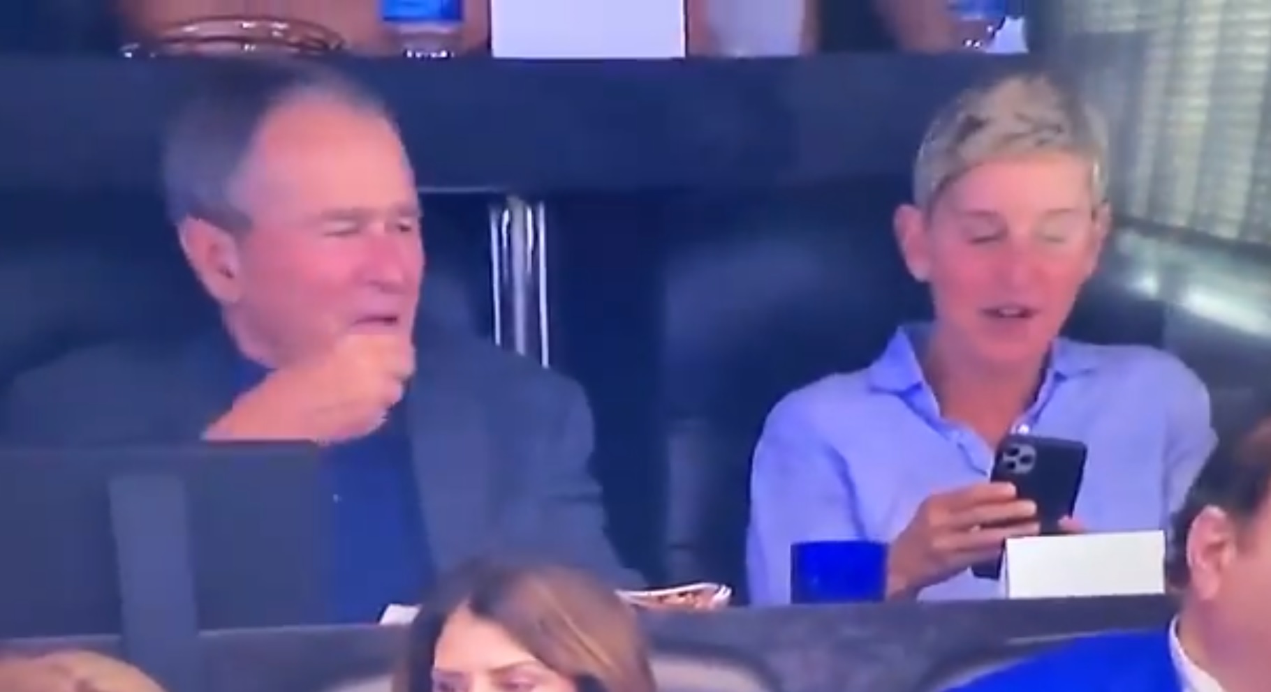 Ellen DeGeneres watched football with George W Bush and people are furious