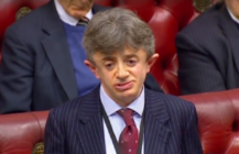 Lord Shinkwin delivering a speech at the House of Lords. (Screen capture via YouTube)