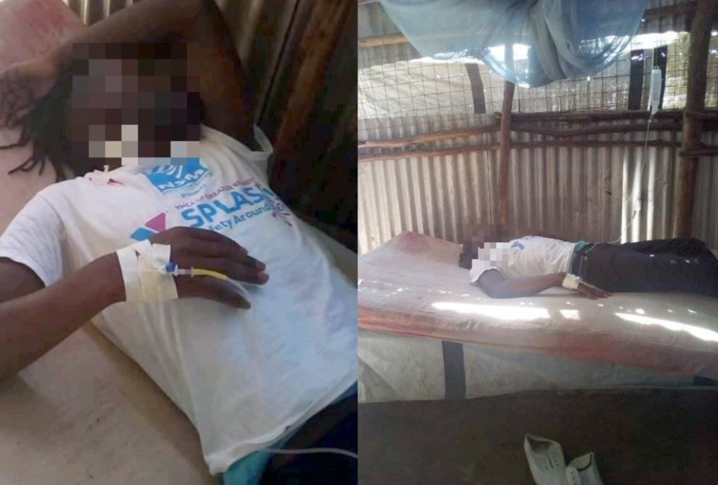 A trans refugee in the Kakuma Refugee Camp was brutally battered by a group of 'homophobic' persons' today. (Supplied)