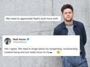 Niall Horan has a "bubble butt" and he's aware of it. That's it. That's the tweet. (Jacopo Raule/Getty Images)