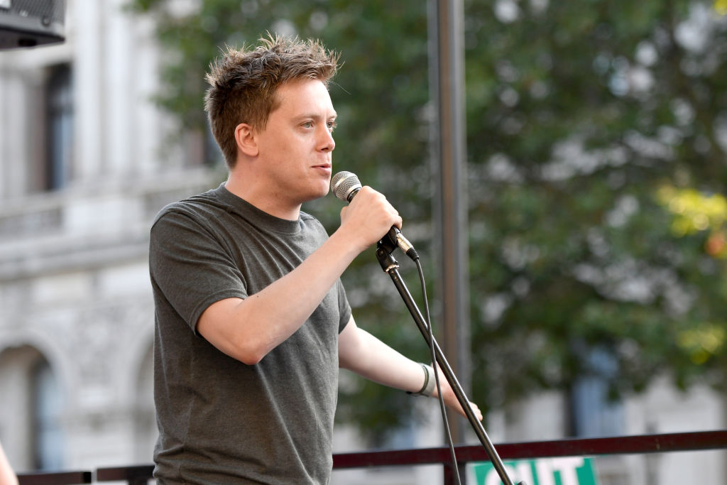 Guardian columnist, Owen Jones speaks at an anti Boris Johnson  election rally