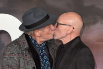 Ian McKellen and Patrick Stewart kiss on the red carpet and we are so full of emotion right now. (Eamonn M. McCormack/Getty Images)
