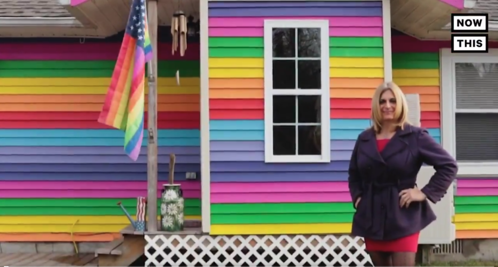 Trans woman's house turned rainbow after transphobes cut cat in half
