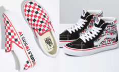 Converse sneakers with "I [heart] boys I [heart] girls" along the midsole and outer respectively
