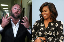Alex Jones (L) thinks Michelle Obama is trans and we are so very tired. (Getty Images)