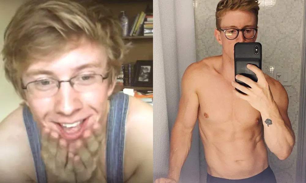 Tyler Oakley 10 years ago and now.