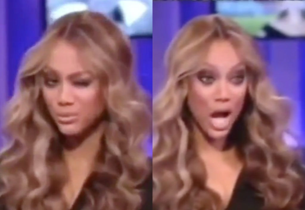 Tyra Banks went all Crayoncé during a chat with Beyoncé in 2008. (Screen captures via Twitter)