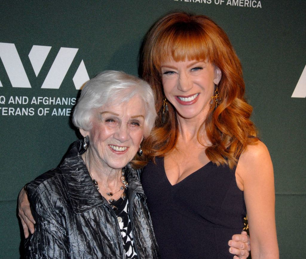 Kathy Griffin (R) announced that her mother, Maggie Griffin, passed away after years of being in the throes of dementia. (Barry King/WireImage)
