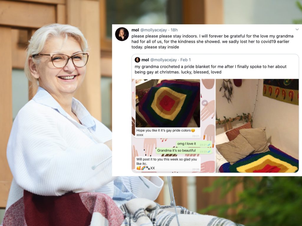 Gran who crocheted Pride blanket for granddaughter dies of coronavirus