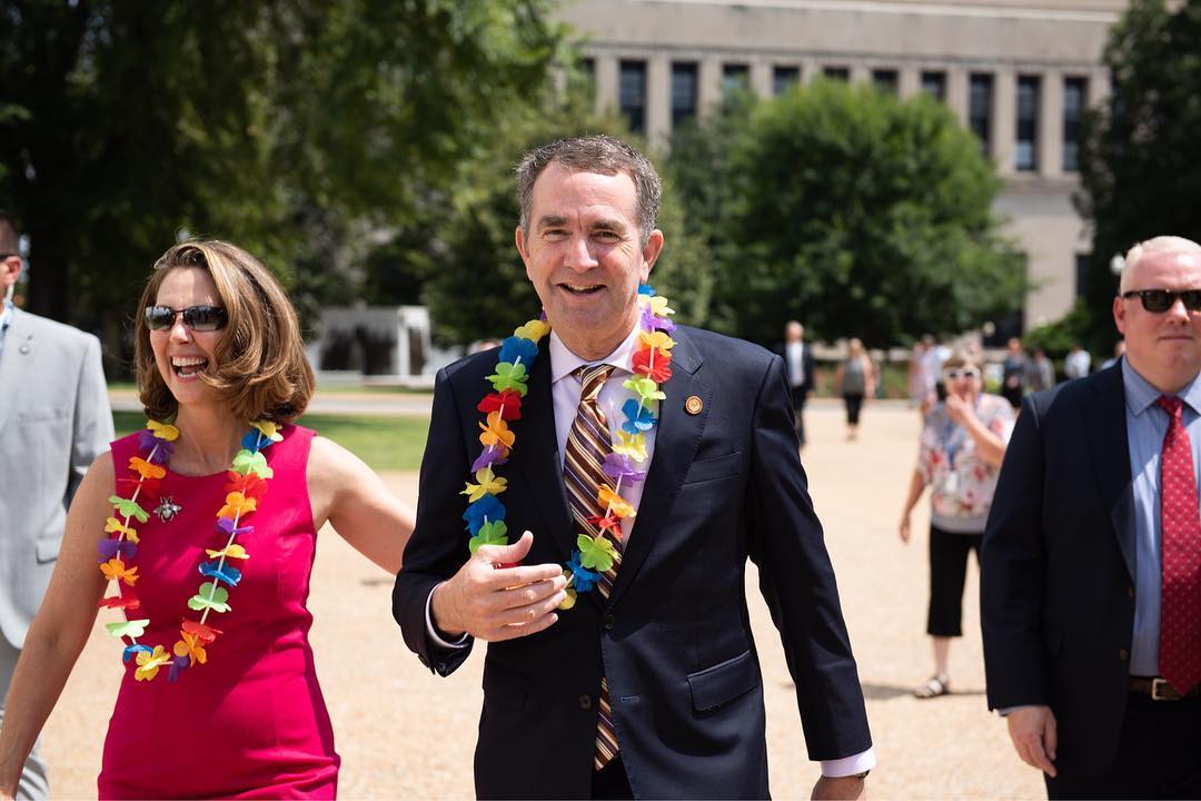 Virginia governor Ralph Northam with his wife, Pam