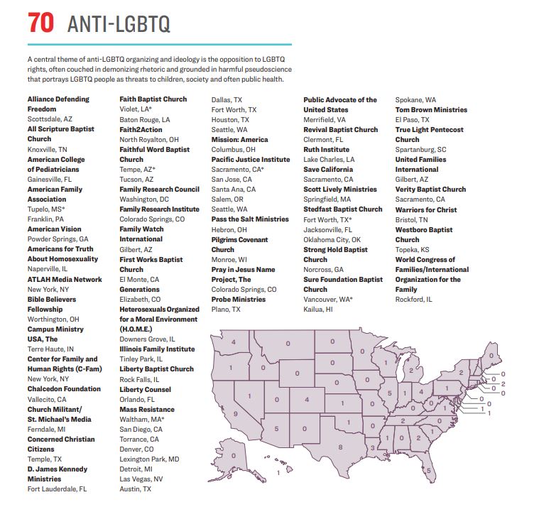 White House shame: 70 anti-LGBT hate groups are in operation across the US, the report warns
