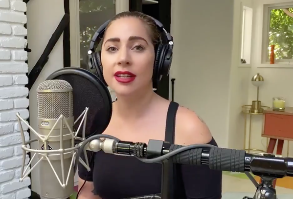 Lady Gaga kicked-off the cross-platform global concert seeking to raise funds for COVID-19 response efforts. (Screen capture via Periscope)