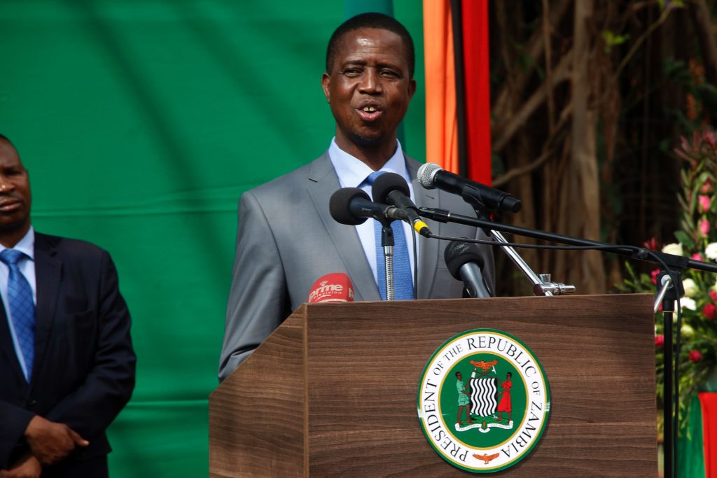 Zambian President Edgar Lungu. (DAWOOD SALIM/AFP via Getty Images) zambia