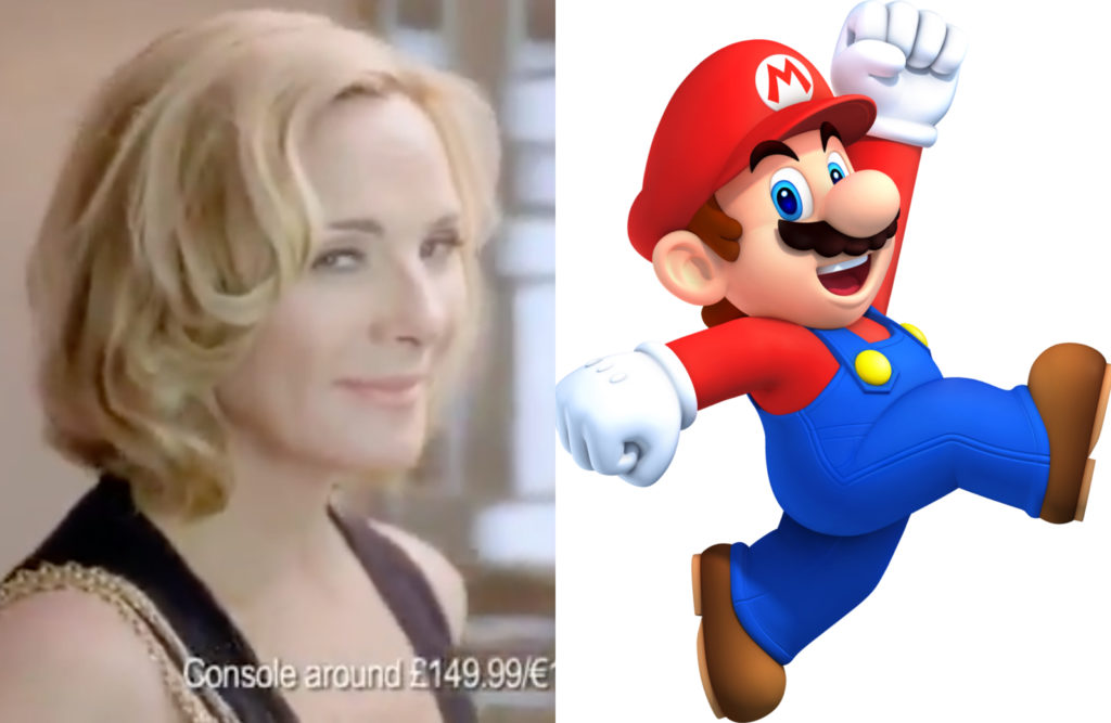 That feeling when: You find time for Mario. Kim Cattrall commented on a resurfaced Nintendo advert and things are getting kinda weird fast. (Screen capture via YouTube/Nintendo)