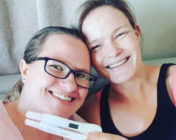 lesbian couple pregnant Facebook sperm donor