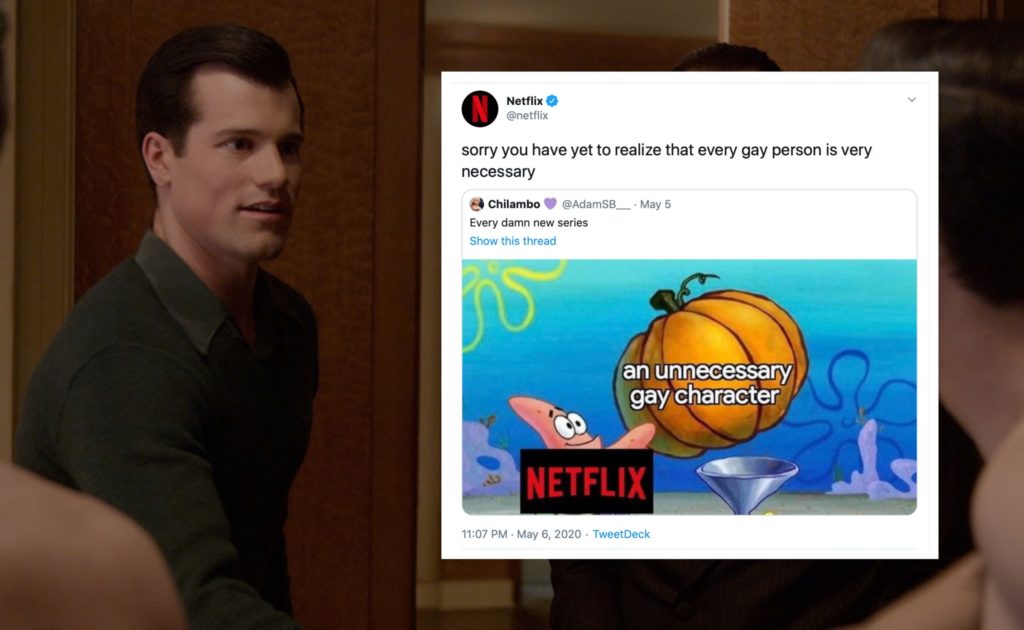 Someone tweeted that Netflix shoehorn LGBT+ characters in its shows, and the streaming service epically shut them down. (Netflix/Twitter)