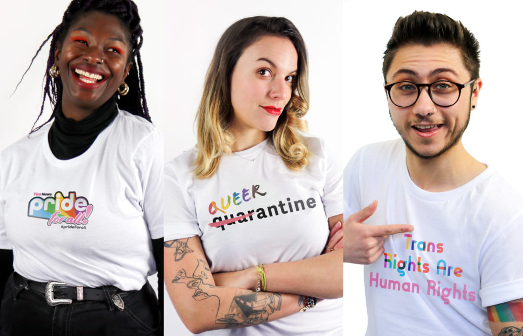 Pride for All PinkNews t-shirts
