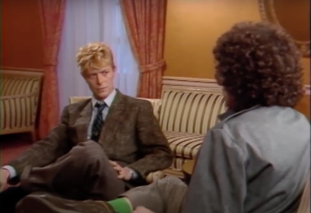 David Bowie gave a tutorial on allyship in a 1983 interview touching off racism in music. (Screen capture via YouTube)