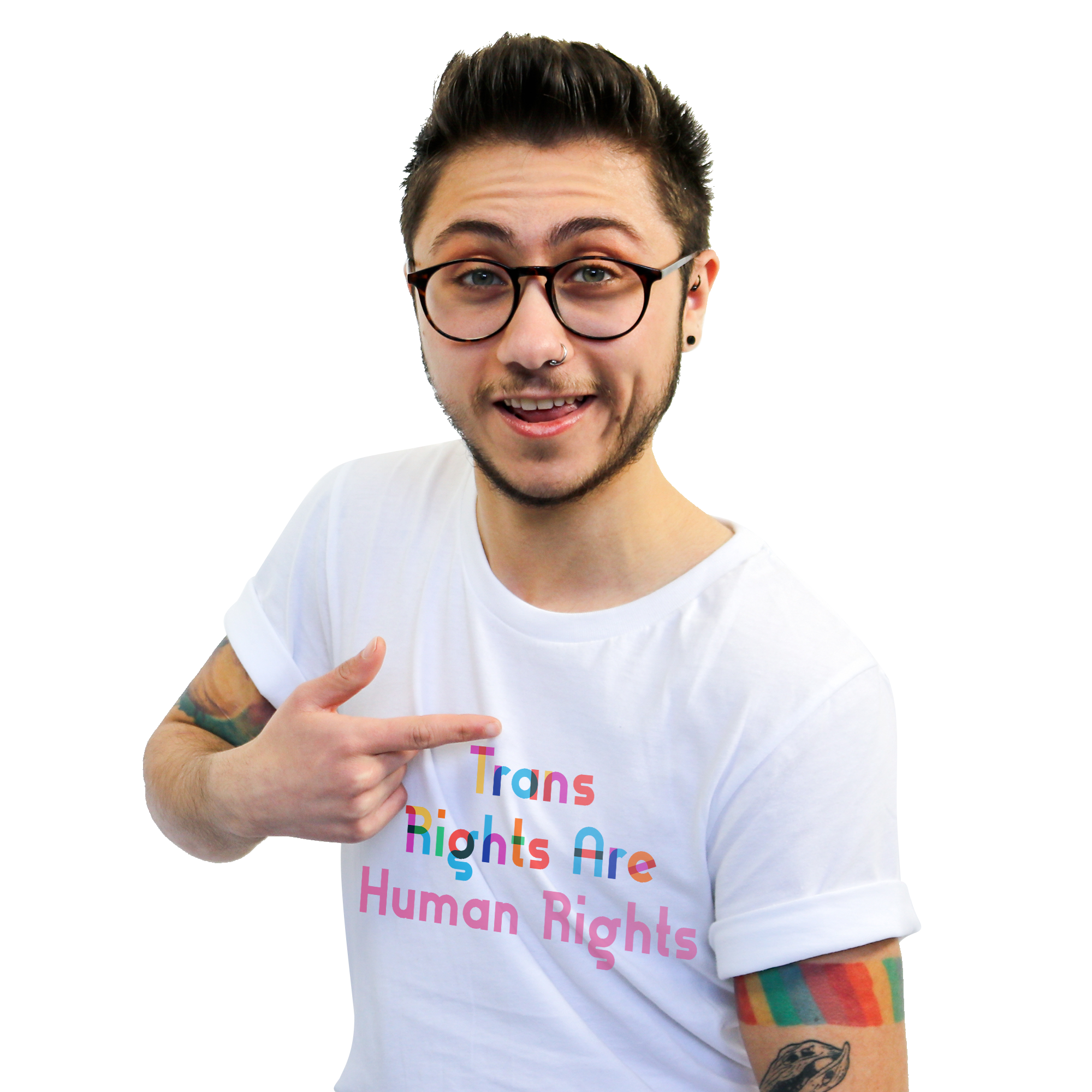 Trans rights are human rights t-shirt PinkNews Pride for All