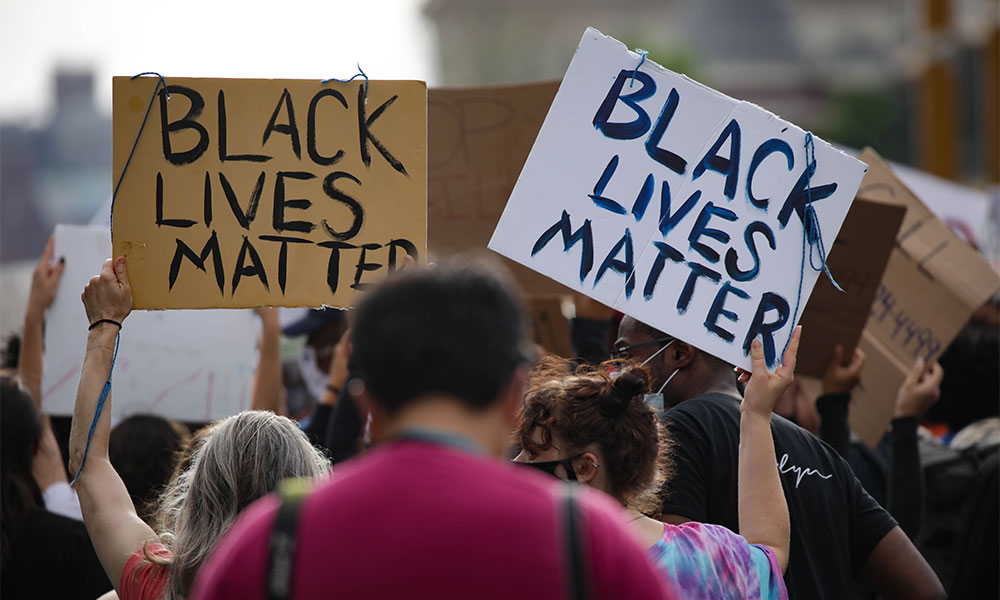 A Black Lives Matter protest in Washington DC. Black trans women
