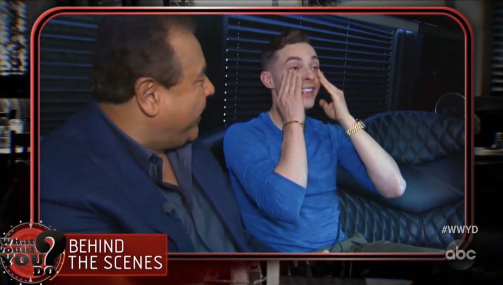 Adam Rippon was moved to tears during the segment
