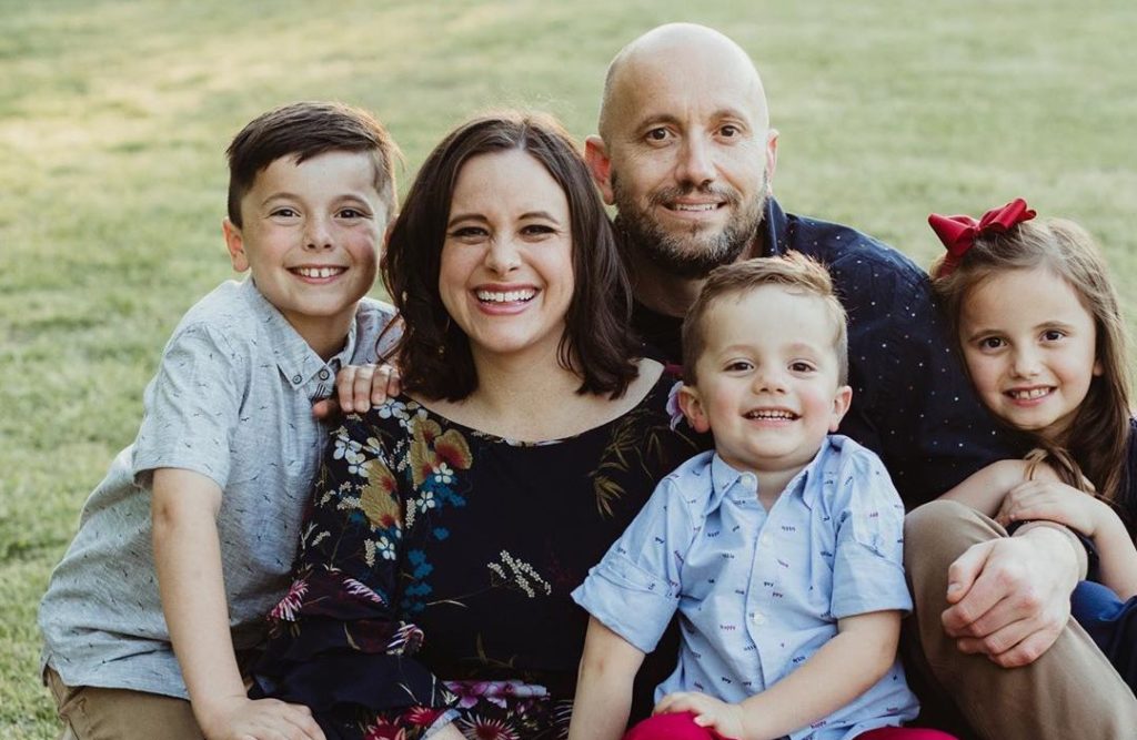 Matthew Paul Turner with wife Jessica, and their three children