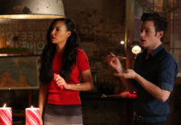 Naya Rivera and Chris Colfer in Glee