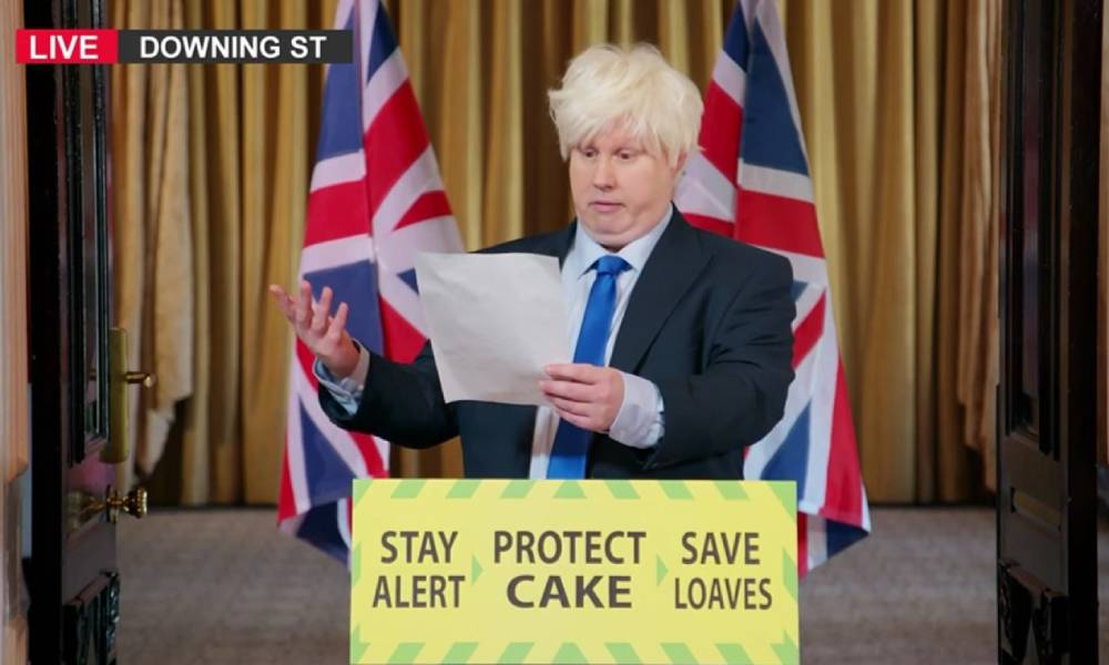 Matt Lucas as Boris Johnson on Bake Off.
