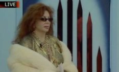 Jackie Stallone making her iconic Celebrity Big Brother entrance.