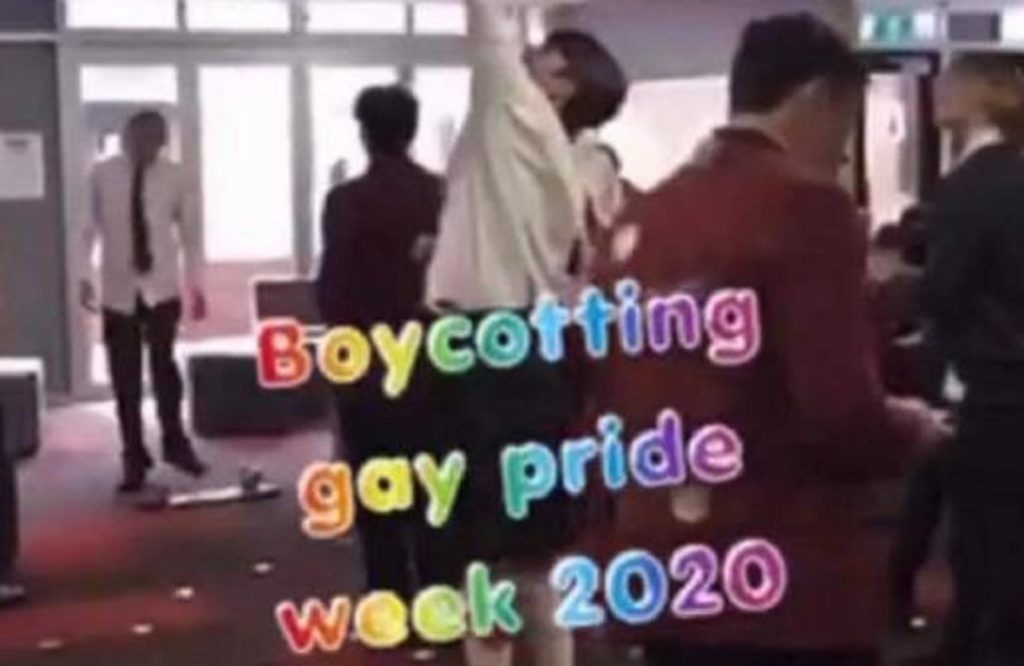 A private school in New Zealand has condemned students who posted anti-gay messages in response to a Pride Month celebration