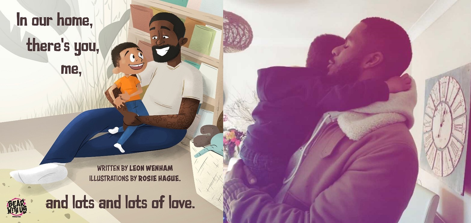 Leon Wenham explained that he wrote You, Me and Lots and Lots of Love because he never saw his family reflected in books he would read to his five-year-old son