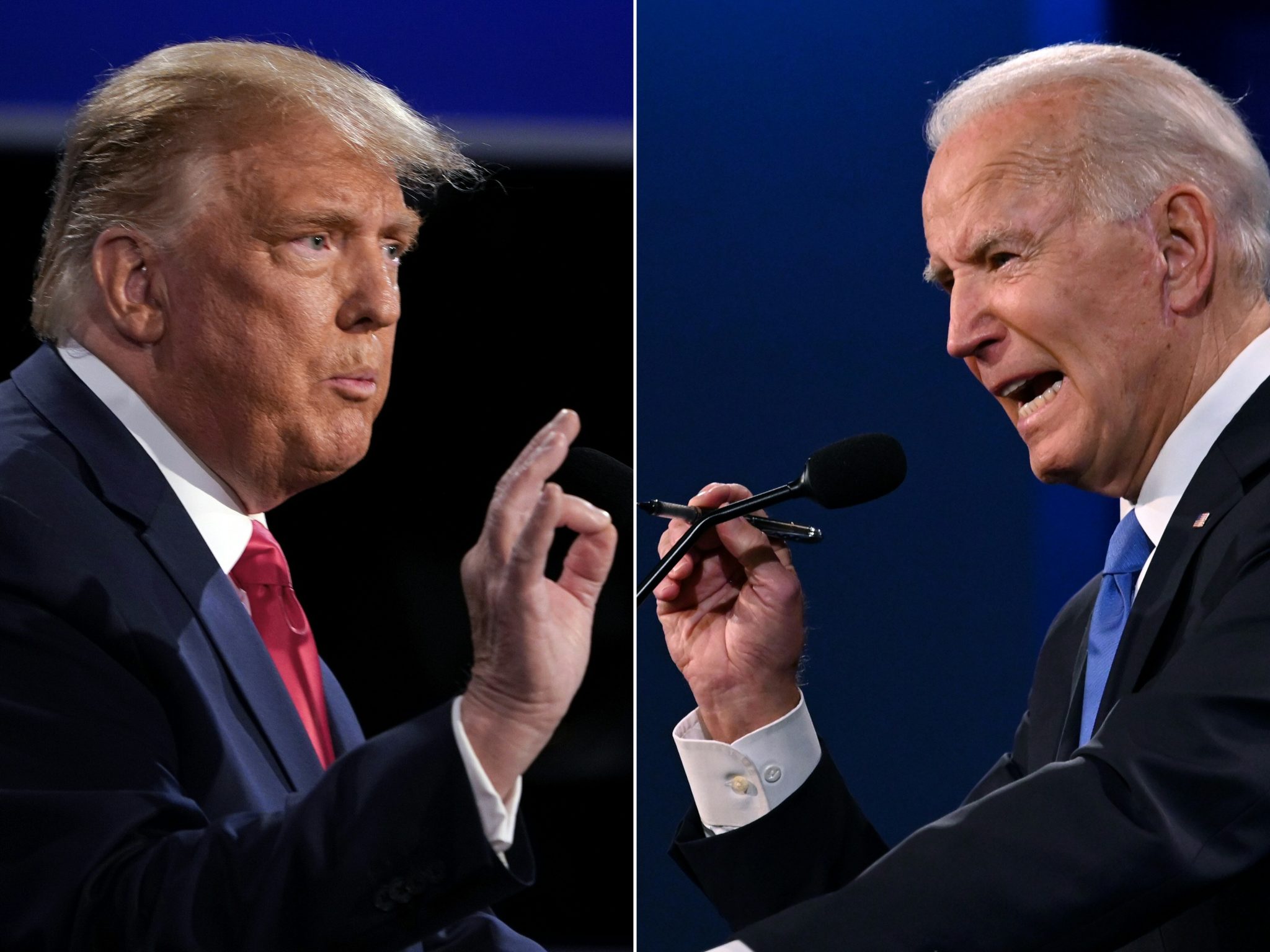 US President Donald Trump and Democratic Presidential candidate and former US Vice President Joe Biden 