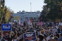 Crowds troll Donald Trump by dancing the YMCA outside the White House