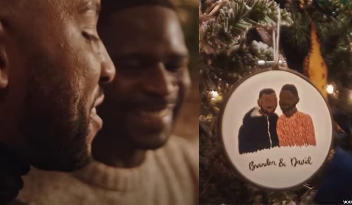 An adorable Black gay couple were featured in a new Etsy ad. (Screen captures via YouTube)