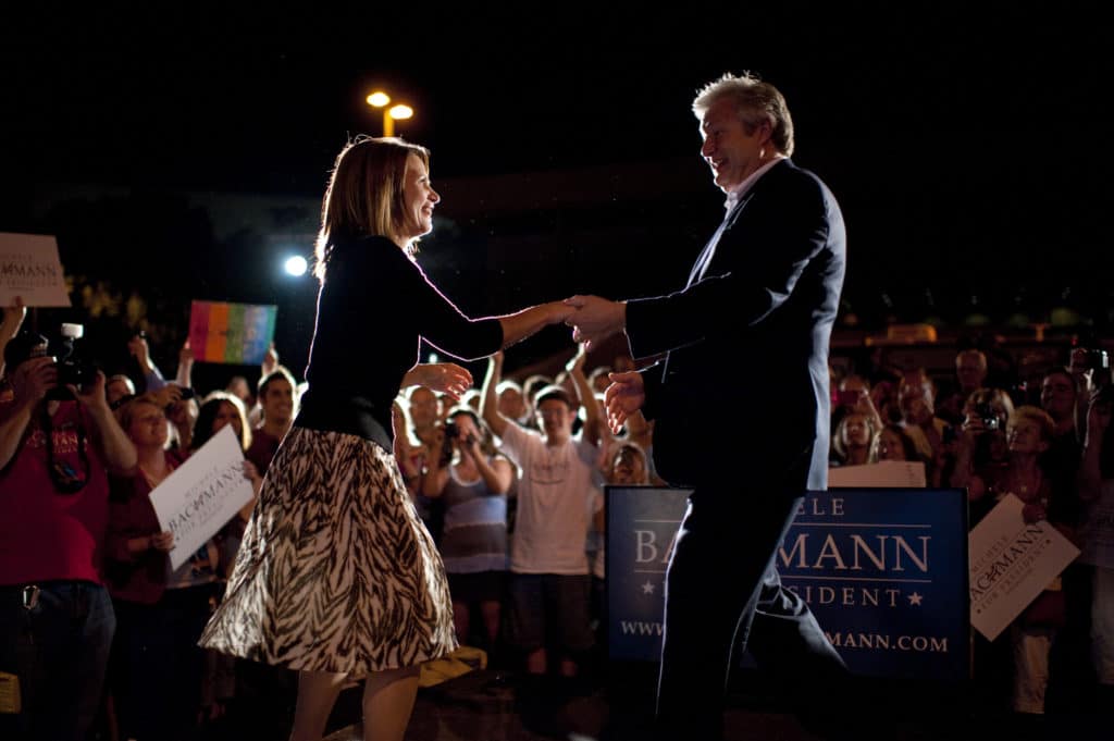 Michele Bachmann dances with her husband Marcus Bachmann