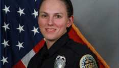 Officer Amanda Topping is among six officers hailed locally as 'heroes'