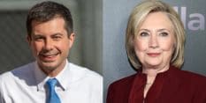 Former secretary of state Hillary Clinton shared tips with Pete Buttigieg