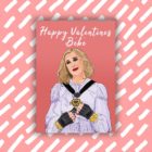 A Valentine's Day card featuring icon Moira Rose from Schitt's Creek