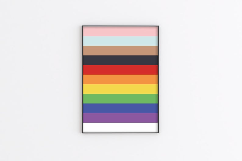 An inclusive Pride Flag print