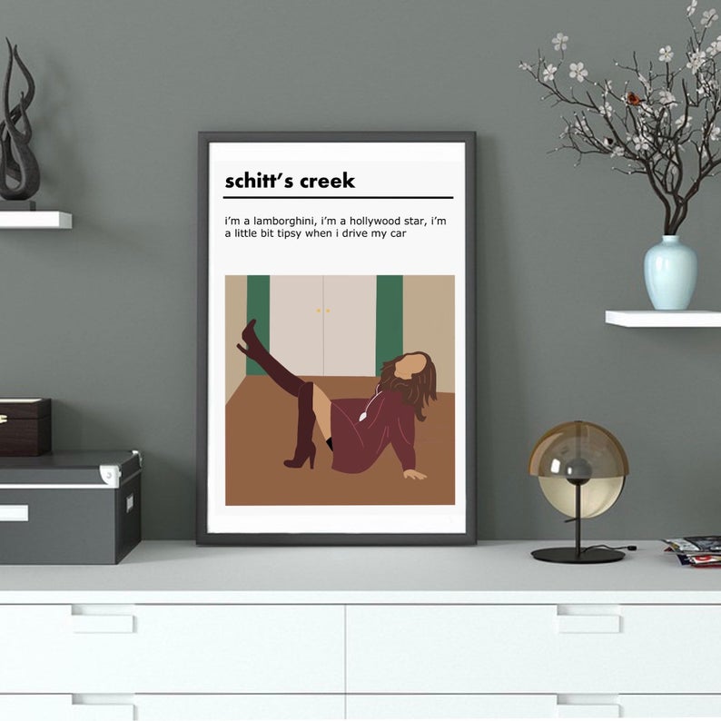 A Schitt's Creek print featuring icon Alexis. (PrintsbySimonStore/Etsy)