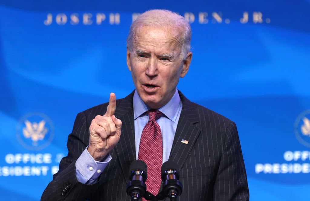 Joe Biden gesturing with his index finger