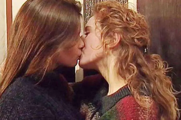 The LGBT lesbian kiss Brookside