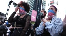 trans protestors