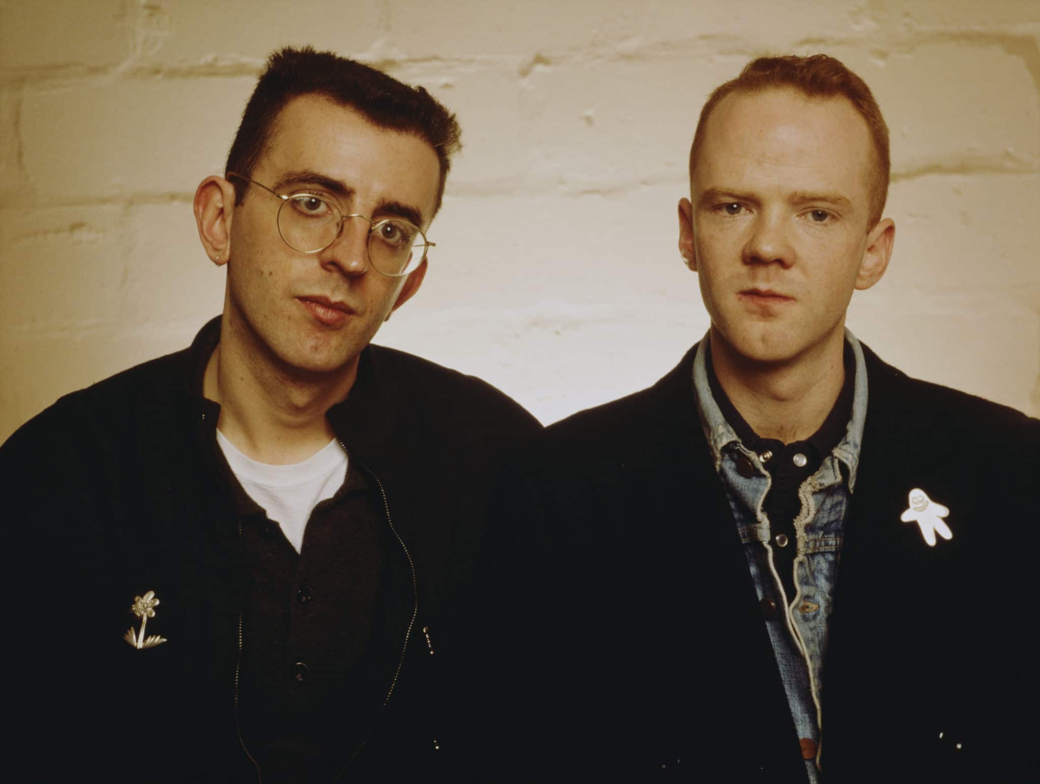 Richard Coles and Jimmy Somerville of British pop group 'The Communards, circa 1987. 
